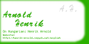 arnold henrik business card